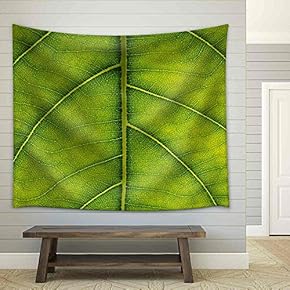 Green Leaf Texture - Fabric Wall Tapestry Home Decor - 51x60 inches