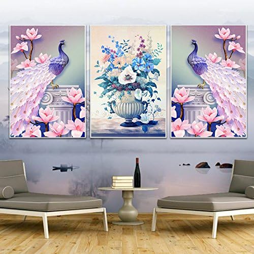 LLZZSH Material package/Non-finished product/5D/Diamond Painting/Full Drill/Large/Cross Stitch/Diamond Embroidery/Sticking Drill/Triad/Living Room,210X90Cm