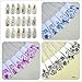 LKE 432 Pieces 3D Gold Flowers Nail Art Stickers Decals For Nail Tips Decorations Nails and toes Manicure Kits(4 Colors)