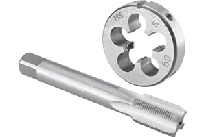 Burkit M15 X 1 Tap and Die Set Right Hand, M15 x 1.0 Machine Thread Tap and Round Die