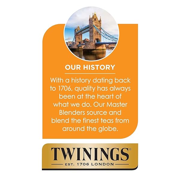 TWININGS OF LONDON LEMON & GINGER HERBAL TEA BAGS, 25 COUNT