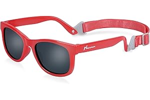 Nacuwa Baby Sunglasses - 100% UV Proof Sunglasses for Baby, Toddler, Kids - Ages 0-2 Years - Case and Pouch included