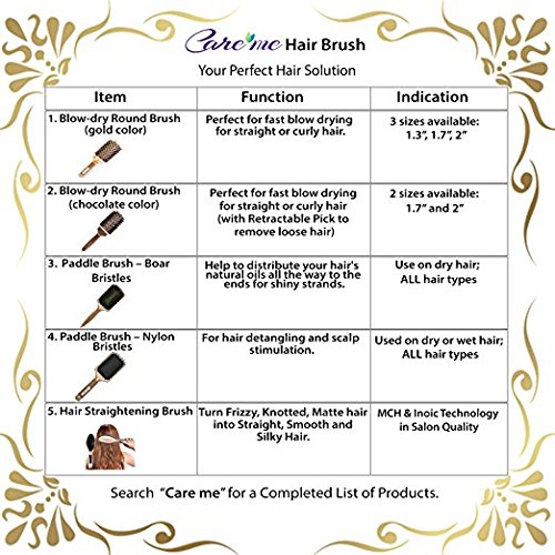 Buy Care Me Blow Dry Round Vented Hair Brush With Boar Bristles