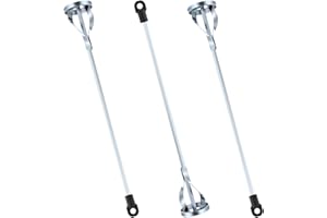Lasnten 3 Pcs Paint Mixer for Drill, 1 to 5 Gallon Bucket, Paint Stirrer, Easy to Clean, 16.9" Mixing Paddles and 2.36" Mixing Impeller for Mix Mortar Mud Grout Resin and Epoxy(Silver,Style 2)