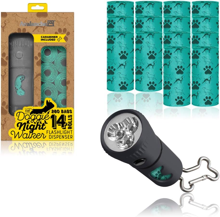 poop bag dispenser with flashlight