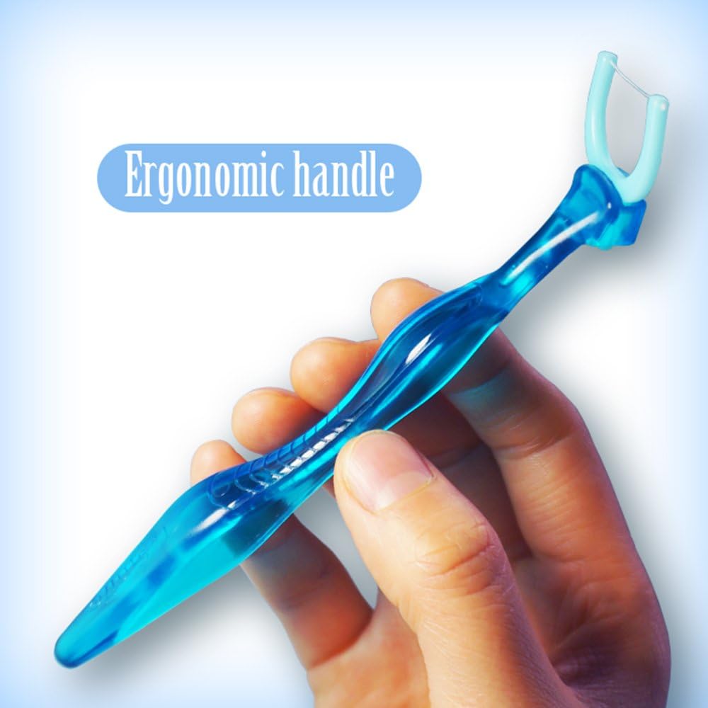 T.Smile 3rd Generation Dental Flosser 1 Handle + 100 Extra Strength Floss Heads, Evolutionary Clean(Pack of 2) - Image 3