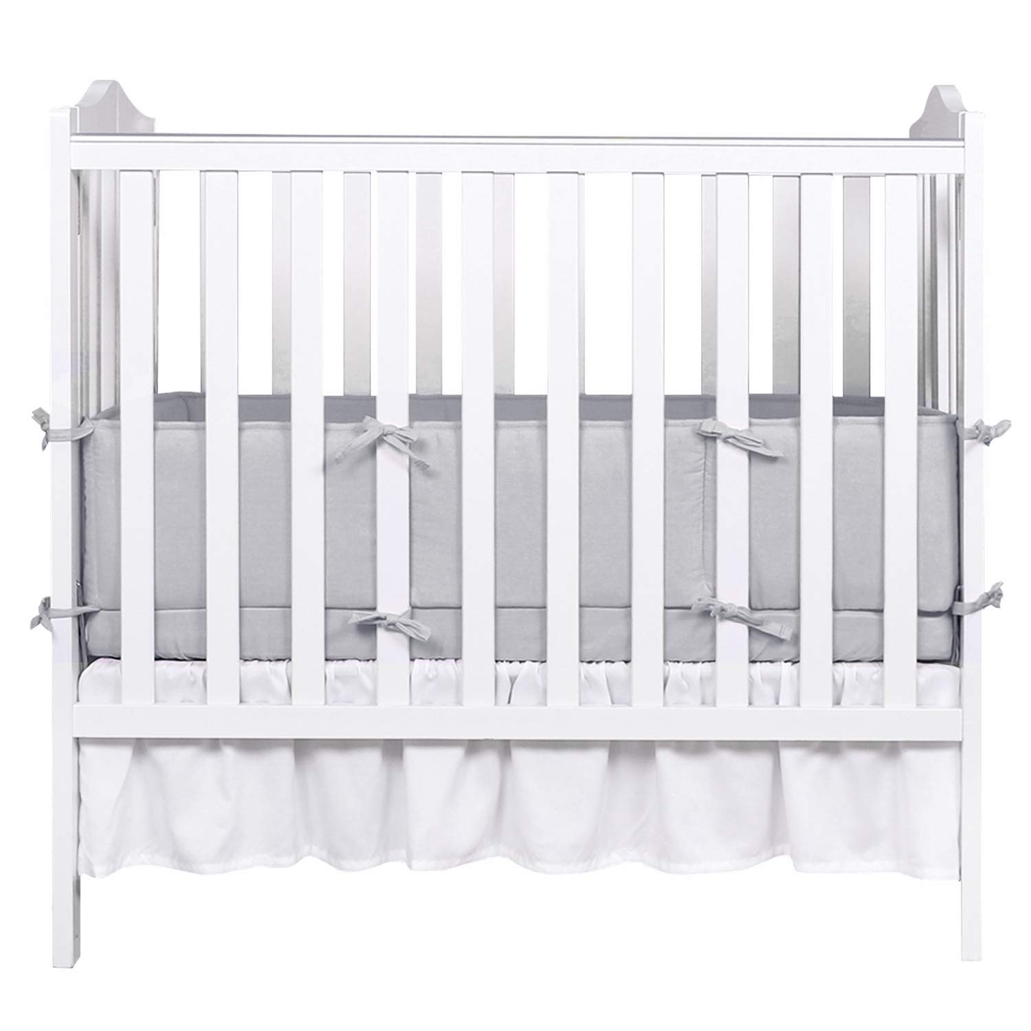 habibee baby breathable cotton crib bumper pads for standard cribs machine washable padded crib