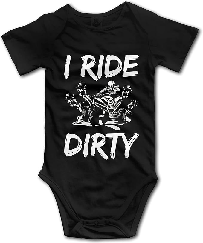 I Ride Dirty Motorbike Dirt Bike Baby Onesie ShortSleeve