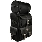 Milwaukee Performance SH67301 X-Large Black Textile 2-Piece Touring Motorcycle Bag Pack - One Size