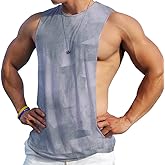 Ychnaim Men's Sleeveless Muscle Stringer Tank Top Cut Open Gym Training Bodybuilding Vest Shirts