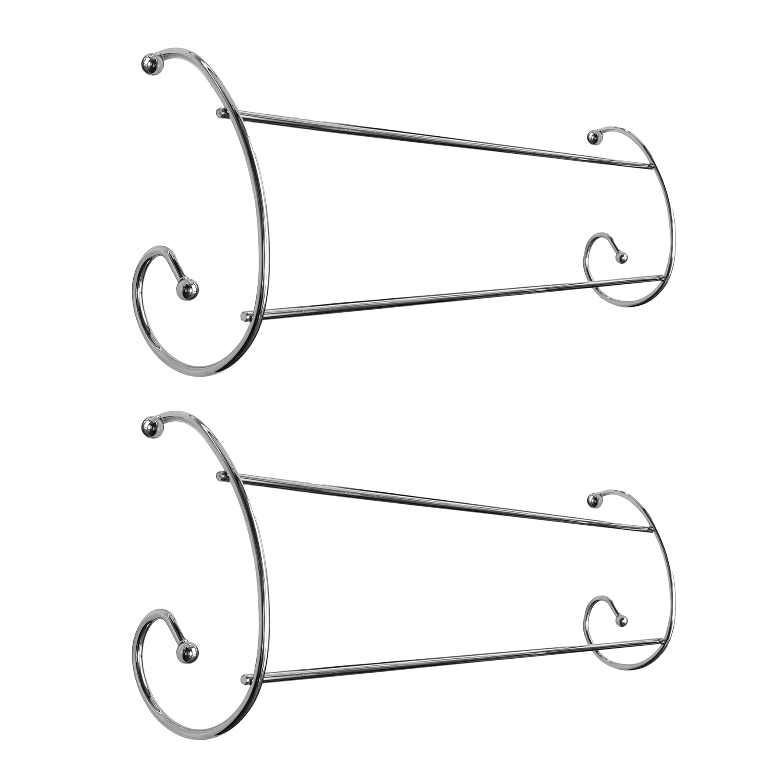 Premier Housewares Twin Rail Radiator Airer - Set of 2, Chrome