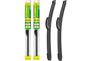 ZIXMMO OEM Quality 22in + 22in Premium All-Season Windshield Wiper Blades for Original Equipment Replacement(Set of 2)