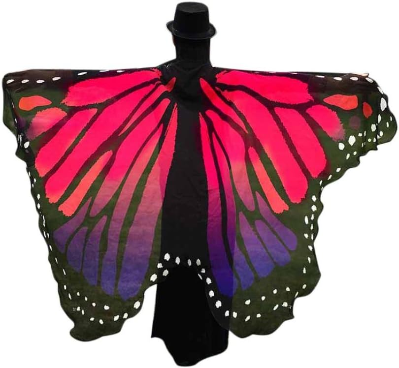 TUDUZ Women Soft Fabric Peacock/bat/butterfly Wings Shawl Fairy Ladies Nymph Pixie Costume Accessory for Girls Shawl St.Patricks Day Party Cosplay Costume
