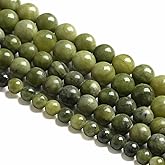 10MM 36PCS Natural Stone Chinese Green Jade Loose Beads for Jewelry Making DIY Bracelet Necklace 1 Strand