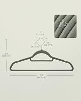 SONGMICS Velvet Hangers Set of 20 Non-Slip 360° Hook 0.6 cm Thick Grey view 7