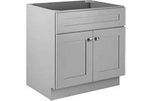 Design House Brookings Base Bathroom Vanity Cabinet, 30 x 21, Gray