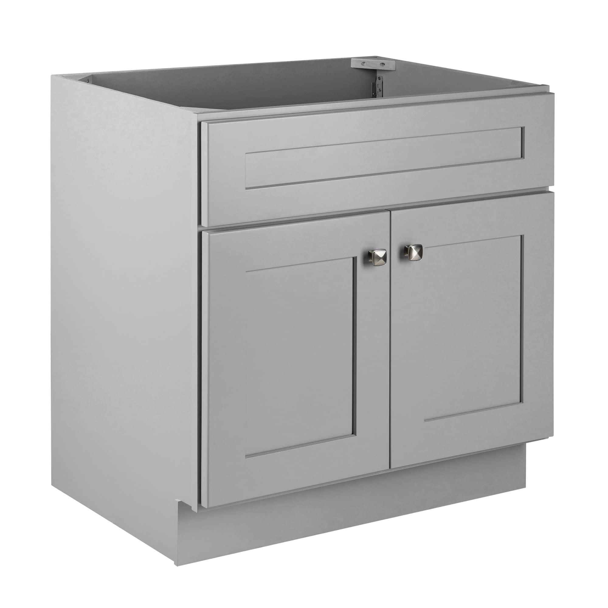 Photo 1 of Design House Brookings 30-Inch Bathroom Vanity, Solid Wood, Ready to Assemble, Sherwin Williams® Gray, 587089