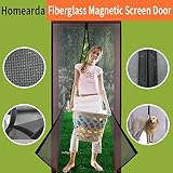 Homearda Fiberglass Magnetic Screen Door-New 2018 Design Upgrade Magnets-Durable