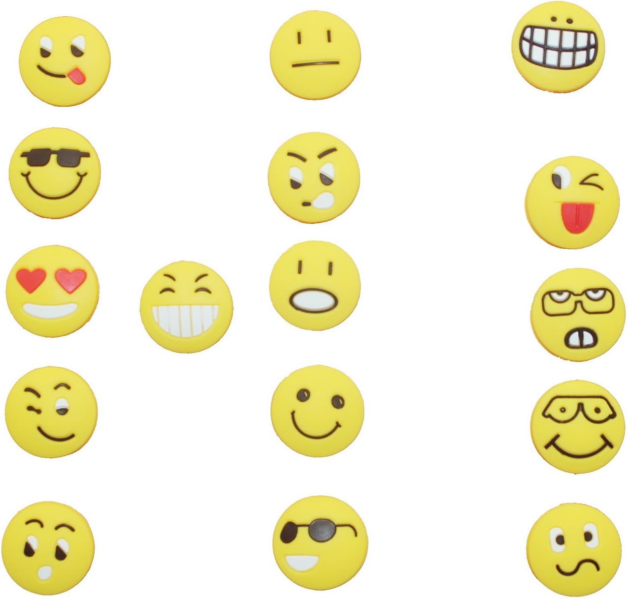 Colorboy Funny Emoticon Soft Silicone Tennis Dampeners Tennis Shock Absorber (pack of 16) Emoji Easy Use tennis…