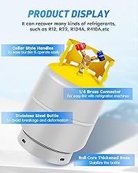 FAHKNS Refrigerant Recovery Tank 30 LB with 1/4 SAE