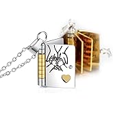 MOROTOLE For Daughter-My Incredible Book Necklace,To My Daughters from Mom and Dad Book Necklace,Adjustable Book Necklaces with 6 Pages of Engraved Information,Book Necklaces for Daughter