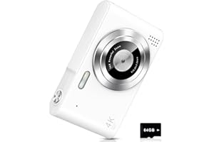 AYCY Digital Camera, Camera for Kids, UHD 4K 48MP Point and Shoot Digital Cameras with 64GB SD Card and 16X Digital Zoom Anti Shake, Compact Portable Small Gift for Boys Girls Students, Blue