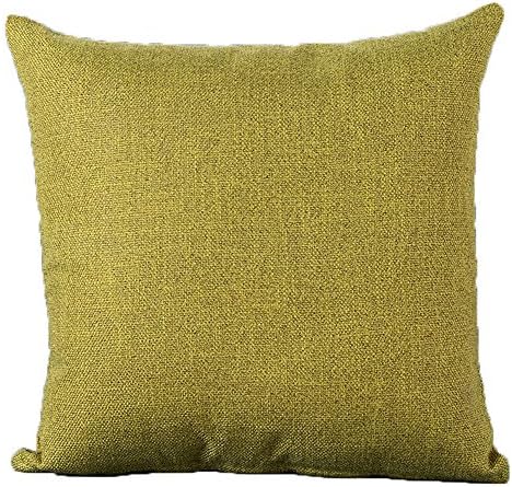HomeTaste Linen Decorative Throw Pillow Cover Solid Beige Color Cushion Case, Pure Color on Both Sides, 18x18 Inches