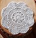 PaperLanternStore.com 8 Inch Round Handmade Cotton Crochet Doilies - White (2 PACK)