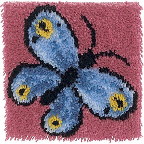 Wonderart Latch Hook Kit 12x12-Butterfly