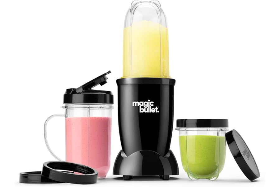 magic bullet Blender, Small, Black, 11 Piece Set Book