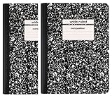 Staples Black Wide Ruled Composition Notebook 2 Pack