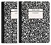Staples Black Wide Ruled Composition Notebook 2 Pack