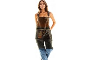MIKI WELL Hair Stylist Apron with pocket - Waterproof Transparent Salon Apron,One-Size-Fits-Most, Adjustable webbing