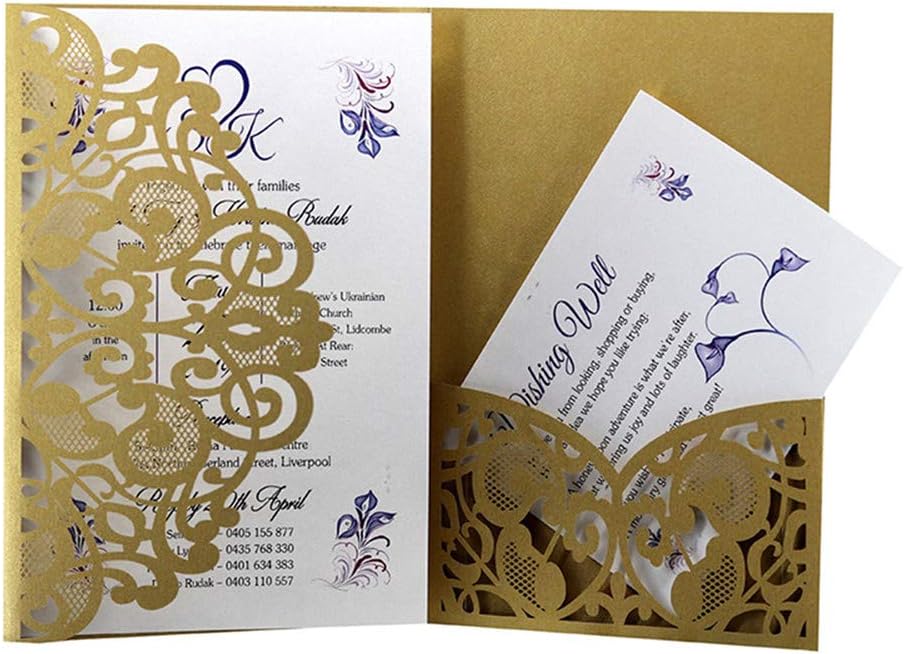 Amazon Com Invitation Card Greeting Card Gift Card Laser Cut For Wedding Card Birthday Parties Baby Shower Thanksgiving Card Decor Party Invitation Card Black Health Personal Care