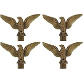 BESPORTBLE Gold Flag Pole Eagle Topper: 4Pcs Eagle Flagpole Topper - Plastic Flag Pole Finials Ornament for Telescopic/Sectional flagpoles Outdoor