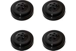 Zigvert 4 Pack 6 Hole Desk Flag Holder,Black Miniature Flag Stands, Six Hole Black Base For 4"x6" 5"x8" Stick Desk Flags, Holders for Almost All Small Mini Flags