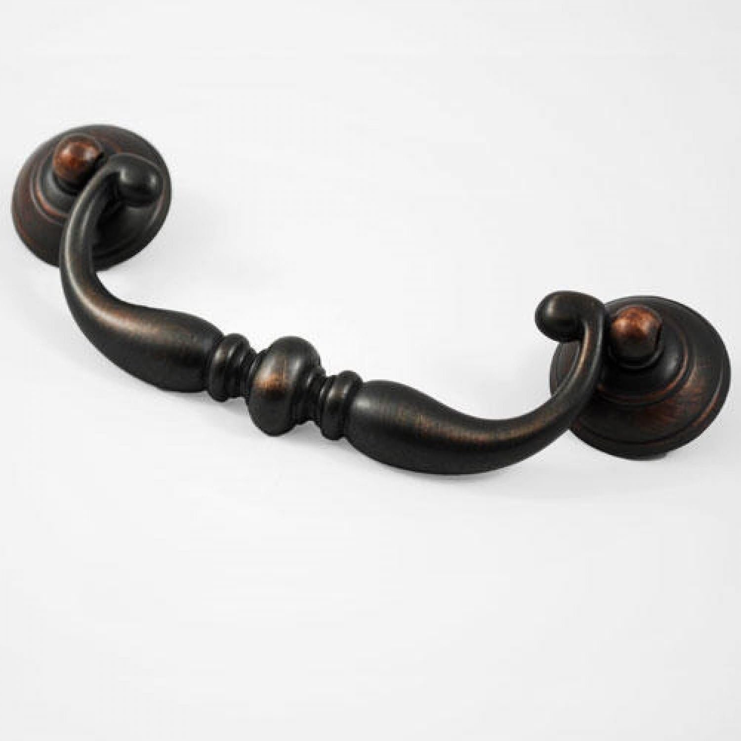 Casa Hardware Zinc Beaded Center Drop Cabinet Pull (4-1/4" Center to Center) - Venetian Bronze