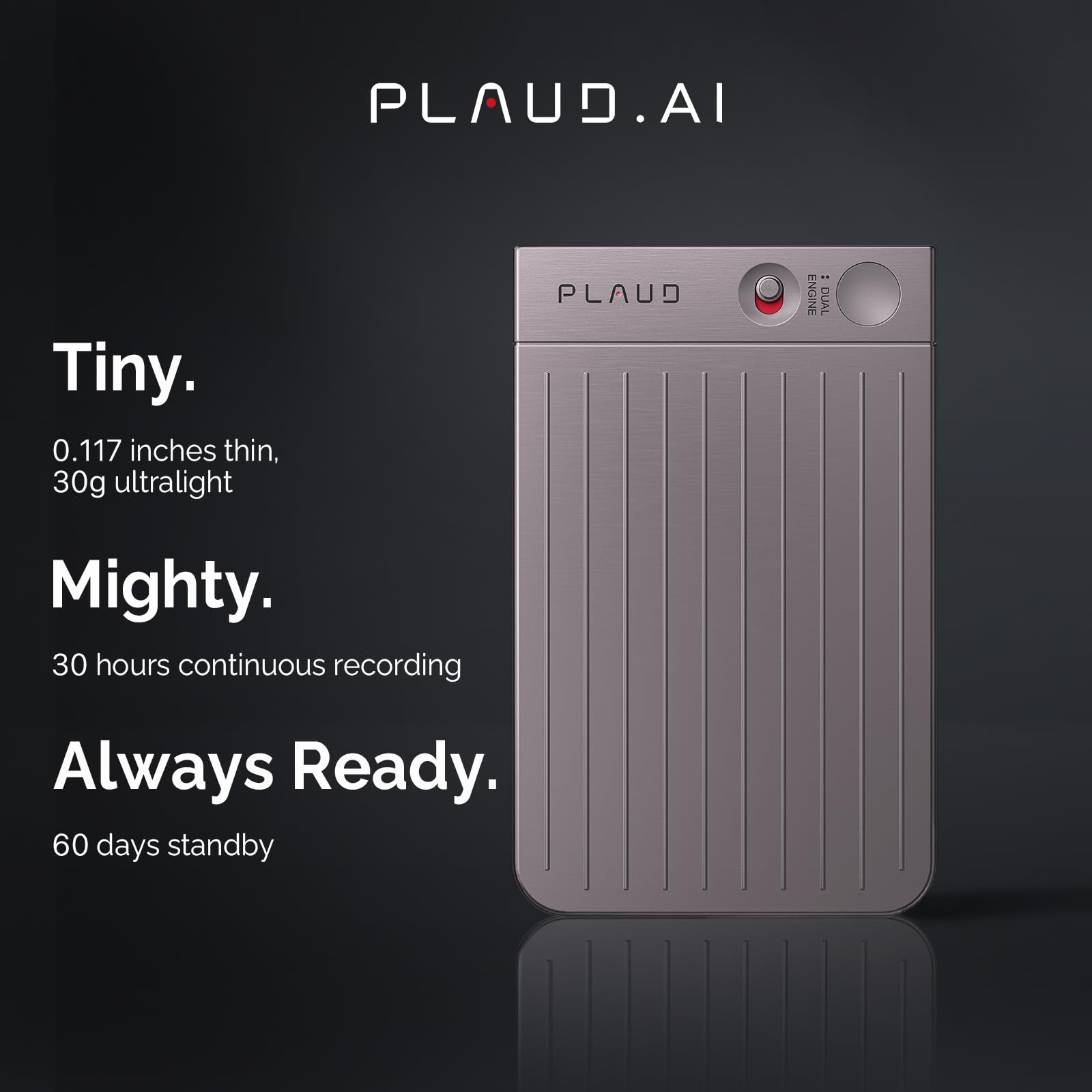 Plaud AI Voice Recorder, Note Voice Recorder w/Case, App Control, Transcribe & Summarize with AI Technology, Support 112 Languages, 64GB Memory, Audio Recorder for Lecture, Meeting, Call, Interview