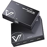AV Access USB Extender Power Over Cable Cat5e/6/6a/7 up to 260ft/80m | 4 Ports USB 2.0 Extender Over Ethernet, upto 196ft (USB2.0), 260ft (USB1.1), Supports All Operating System(Power on TX Side)