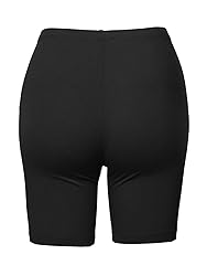 A2Y Basic Solid Cotton Mid Thigh High Rise Biker