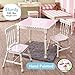 Fantasy Fields - Bouquet Thematic Hand Crafted Kids Wooden Table and 2 Chairs Set |Imagination Inspiring Hand Crafted & Hand Painted Details   Non-Toxic, Lead Free Water-based Paint