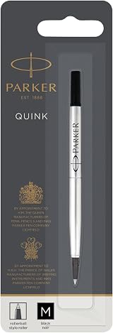 Parker Rollerball Pen Refill Medium Point Black QUINK Ink 1 Count view 8