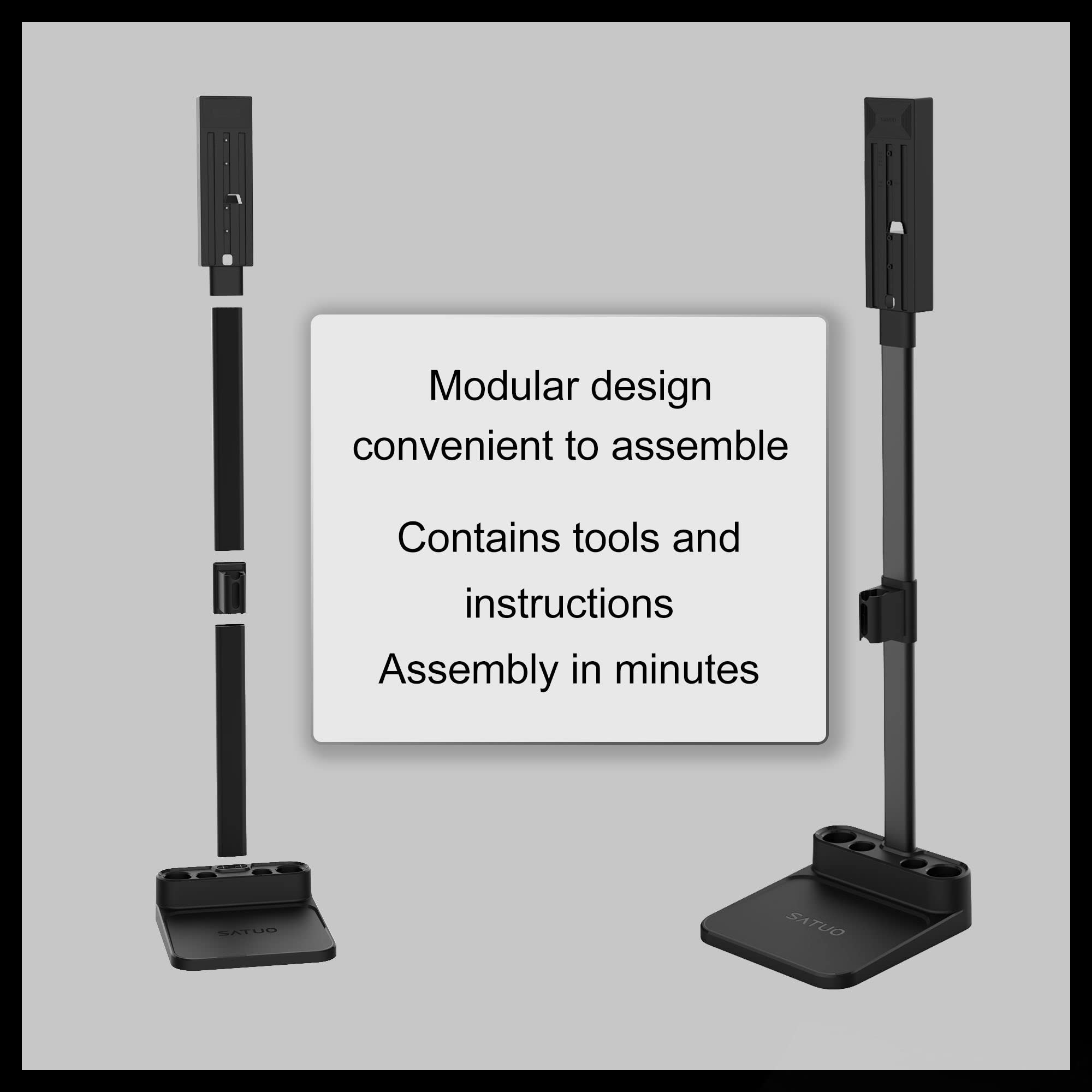 Vacuum Stand for Dyson, Stand-Storage-Holder-Station-Docking, Compatible with Dyson V6 V7 V8 V10 V11 V15 SV18 SV21 Cordless Vacuum Cleaners, with 6-8 Accessories Storage Space