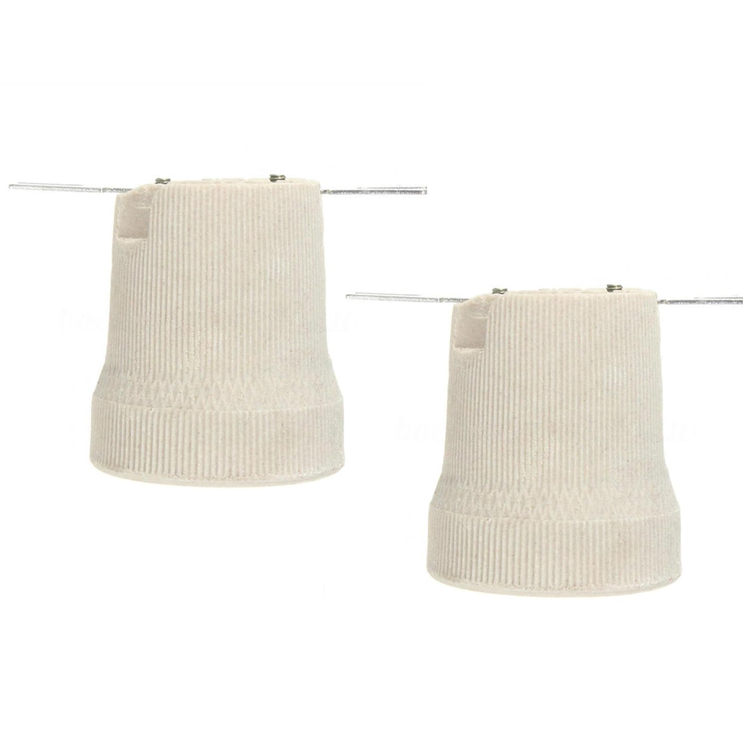 Ragyzity 2PCS Light Holder E27 Screw High Temp Ceramic Lamp Socket, Ceramic Porcelain E27 Light Socket, E 27 Edison Screw Heat Vintage Lamp Light Bulb Holder E 27 Base Light Sources