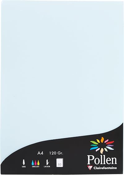 Clairefontaine 4201C Pollen Blue A4 120gsm 50 sheets Wallet