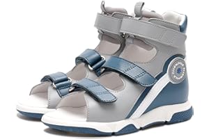 princepard Orthopedic Sandals for Toddlers with Arch and Ankle Support,High back Corrective Shoes for Kids