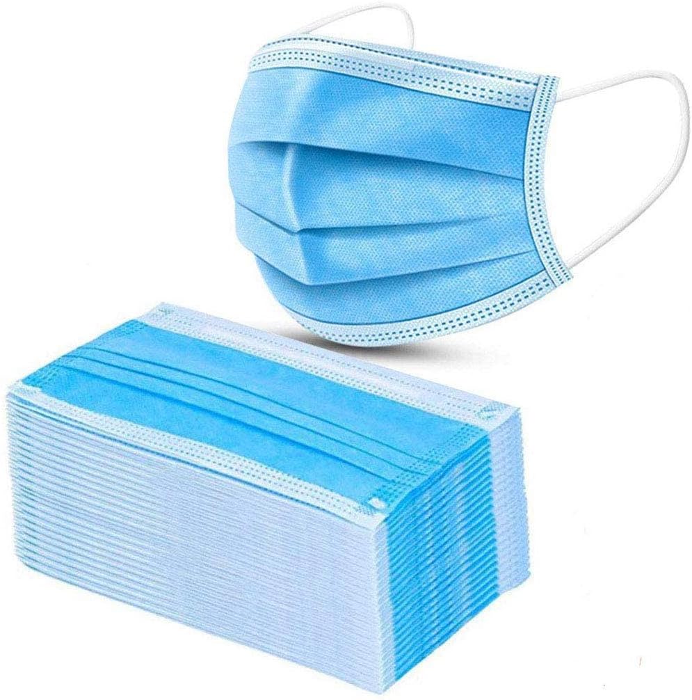 Tangelee 20 Pieces Disposable 3 Layers Mask Anti-dust Protective Face Cover, Style1, One Size