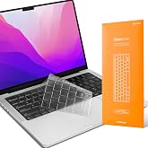 GhostCover Original Premium Ultra Thin Keyboard Cover Protector, Compatible with MacBook Pro 14"/16" M1-M5 Pro/Max, M2-M5 MacBook Air 13"/15", 2026 MacBook Neo 13" (Touch ID), US ANSI Layout, Clear