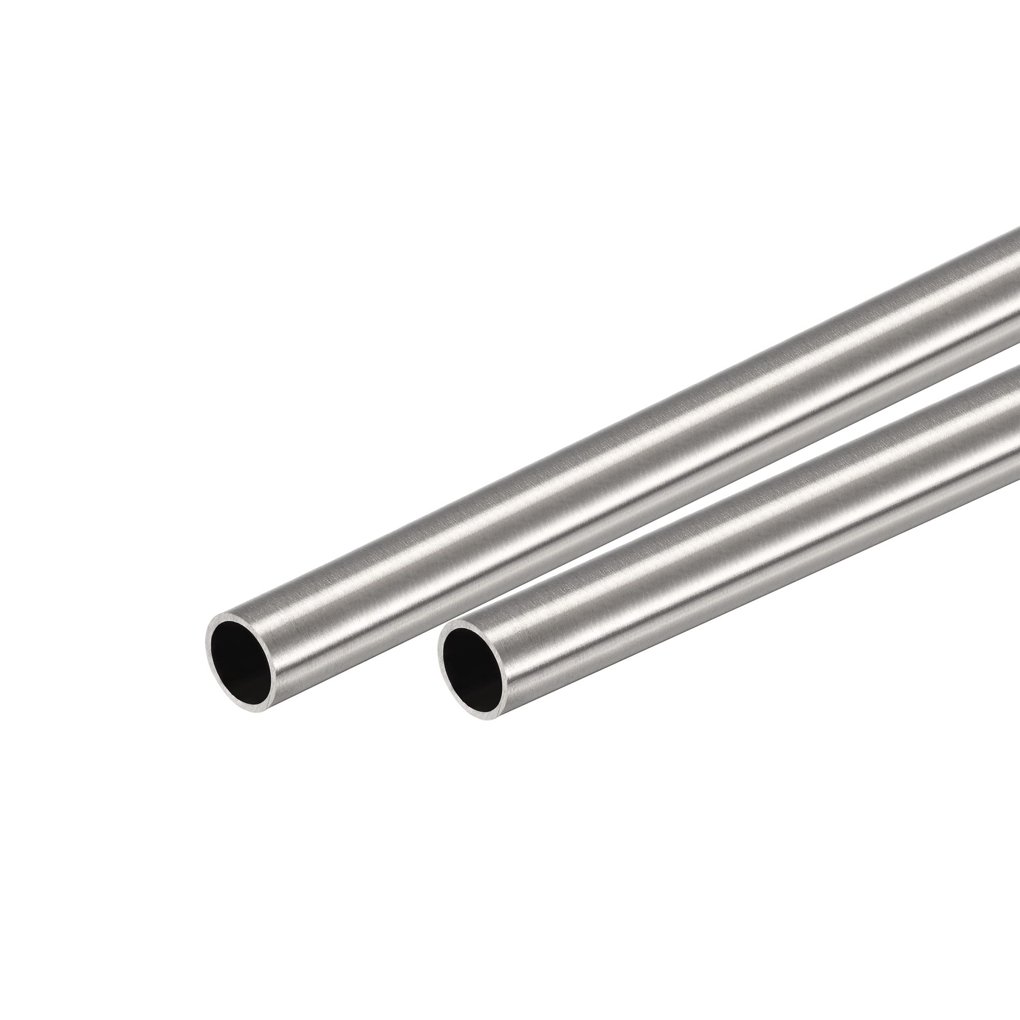 sourcing map 304 Stainless Steel Round Tube 12mm OD 1mm Wall Thickness 300mm Length 2 Pcs