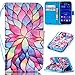 Galaxy Core Prime Case,JanCalm [Wrist Strap Design][Kickstand] Pattern PU Leather Wallet [Card/Cash Slots] Flip Cover for Samsung Galaxy Core Prime*Including-ONE Crystal Pen (Water lily)